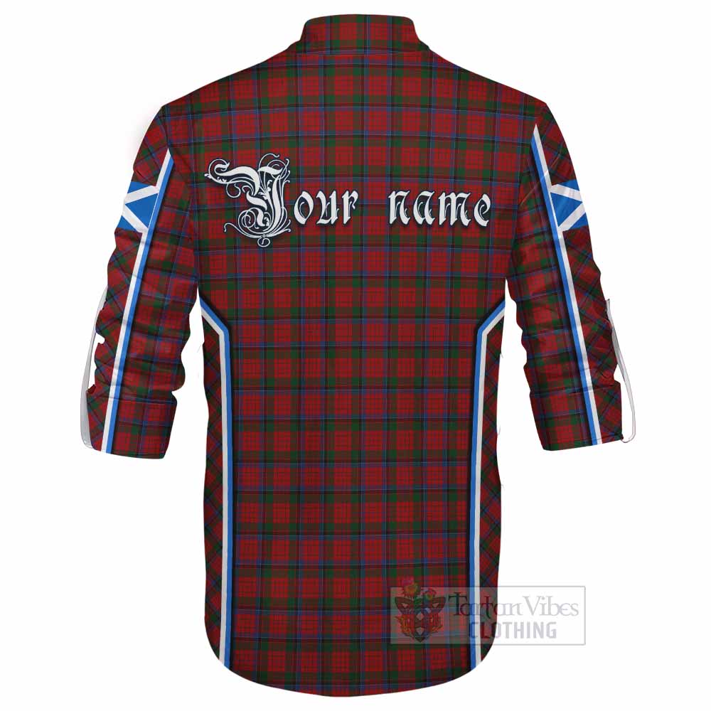 Nicolson Tartan Crest Ghillie Kilt Shirt Scotland Coat of Arm Flag Style - Tartan Vibes Clothing