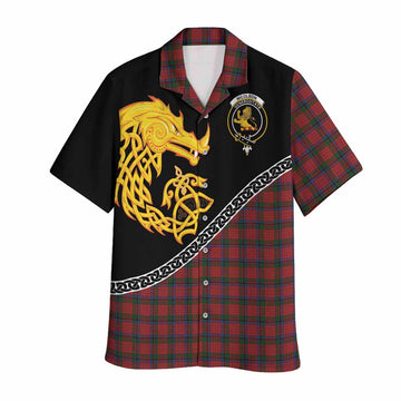 Nicolson Tartan Crest Hawaiian Shirt Legendary Dragon Knot Half Style