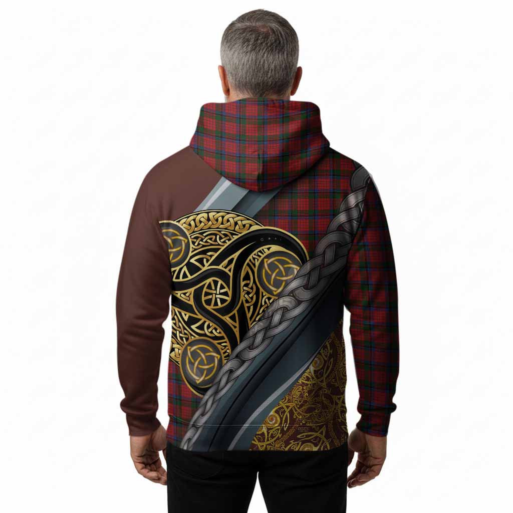 Nicolson Tartan Crest Hoodie Scottish Triskele Celtic