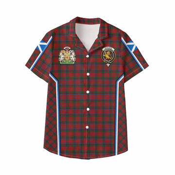 Nicolson Tartan Crest Kid Hawaiian Shirt Scotland Coat of Arm Flag Style - Tartan Vibes Clothing