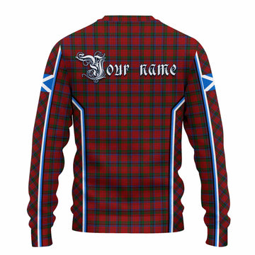 Nicolson Tartan Crest Knitted Sweater Scotland Coat of Arm Flag Style - Tartan Vibes Clothing