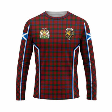 Nicolson Tartan Crest Long Sleeve T-Shirt Scotland Coat of Arm Flag Style - Tartan Vibes Clothing