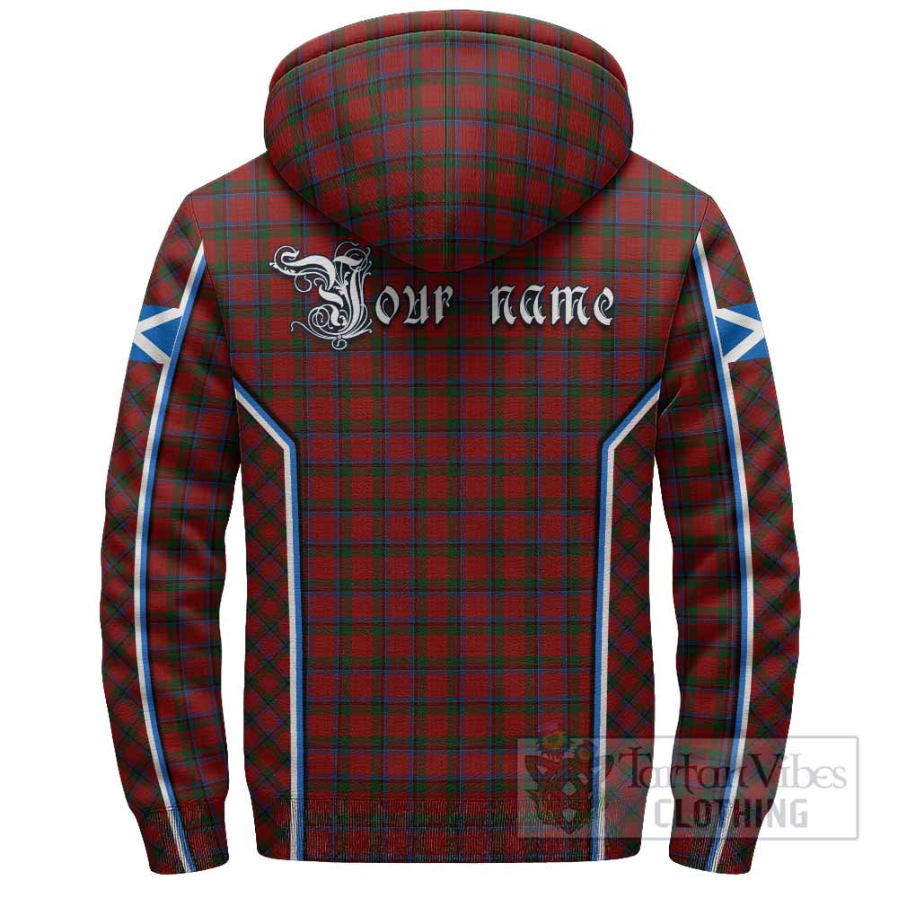 Nicolson Tartan Crest Sherpa Hoodie Scotland Coat of Arm Flag Style - Tartan Vibes Clothing