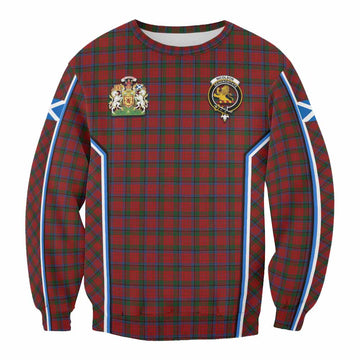 Nicolson Tartan Crest Sweatshirt Scotland Coat of Arm Flag Style