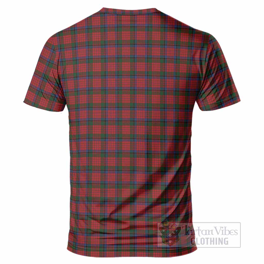 Nicolson Tartan Crest T-Shirt Ferocious Lion Style