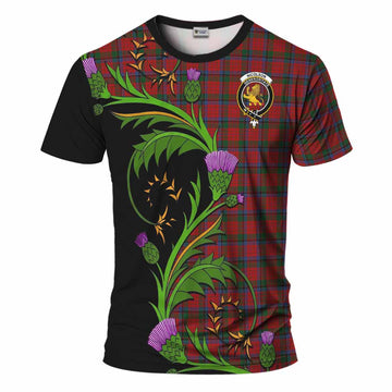 Nicolson Tartan Crest T-Shirt Scottish Thistle Pride Heritage Art
