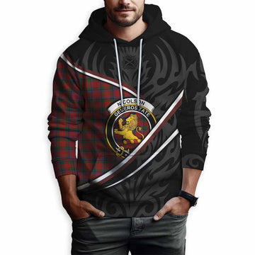 Nicolson Tartan Family Crest Hoodie Celtic Scottish Thistle Floral - Tartan Vibes Clothing