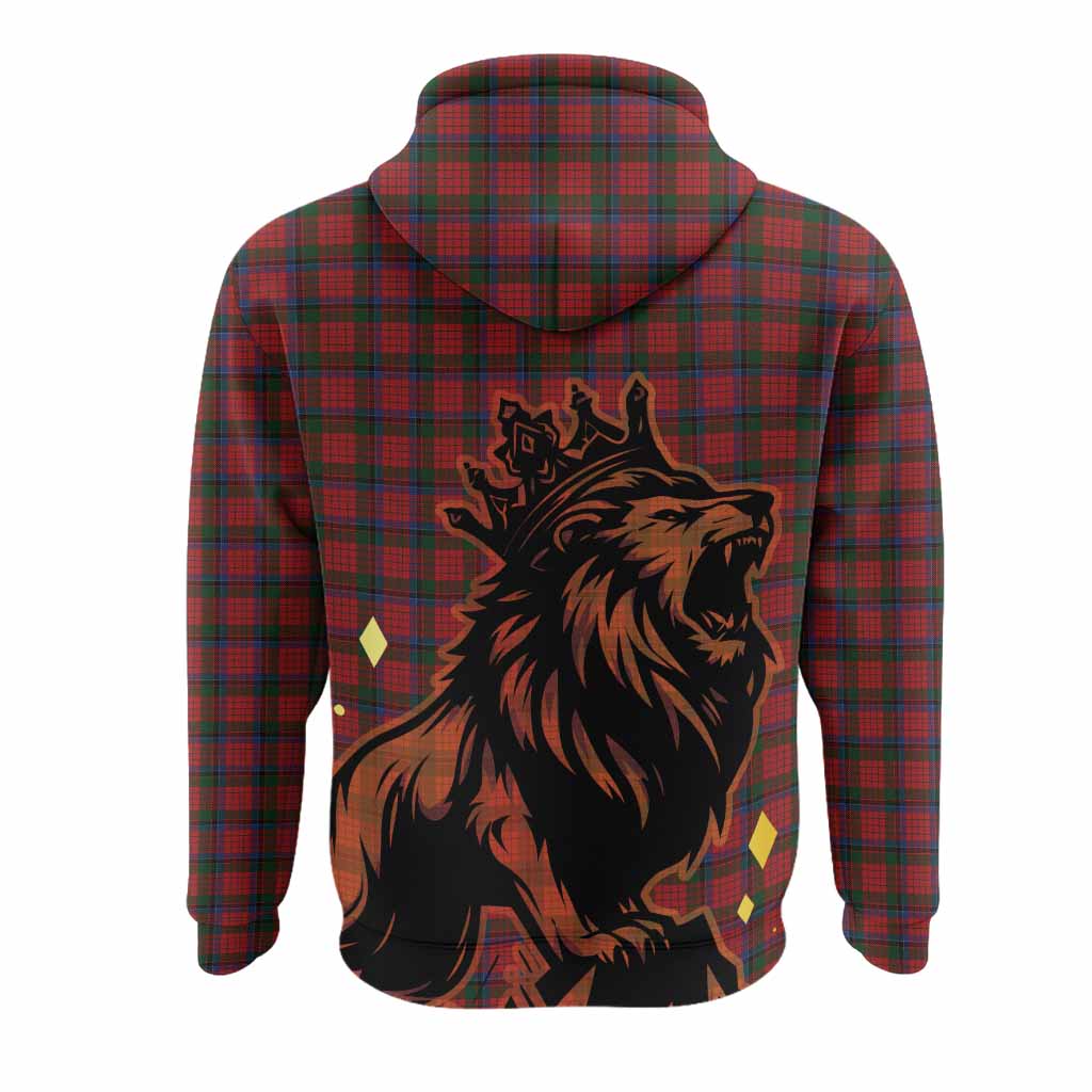 Nicolson Tartan Family Crest Hoodie Crowned Lion Roaring