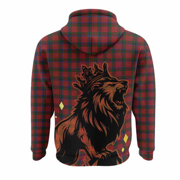Nicolson Tartan Family Crest Hoodie Crowned Lion Roaring