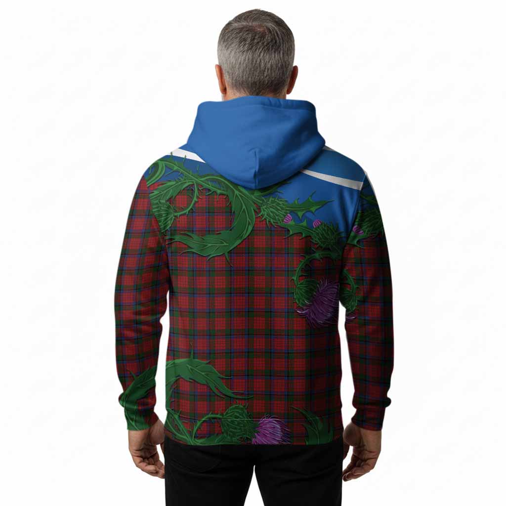 Nicolson Tartan Family Crest Hoodie Thistle in Minimalism