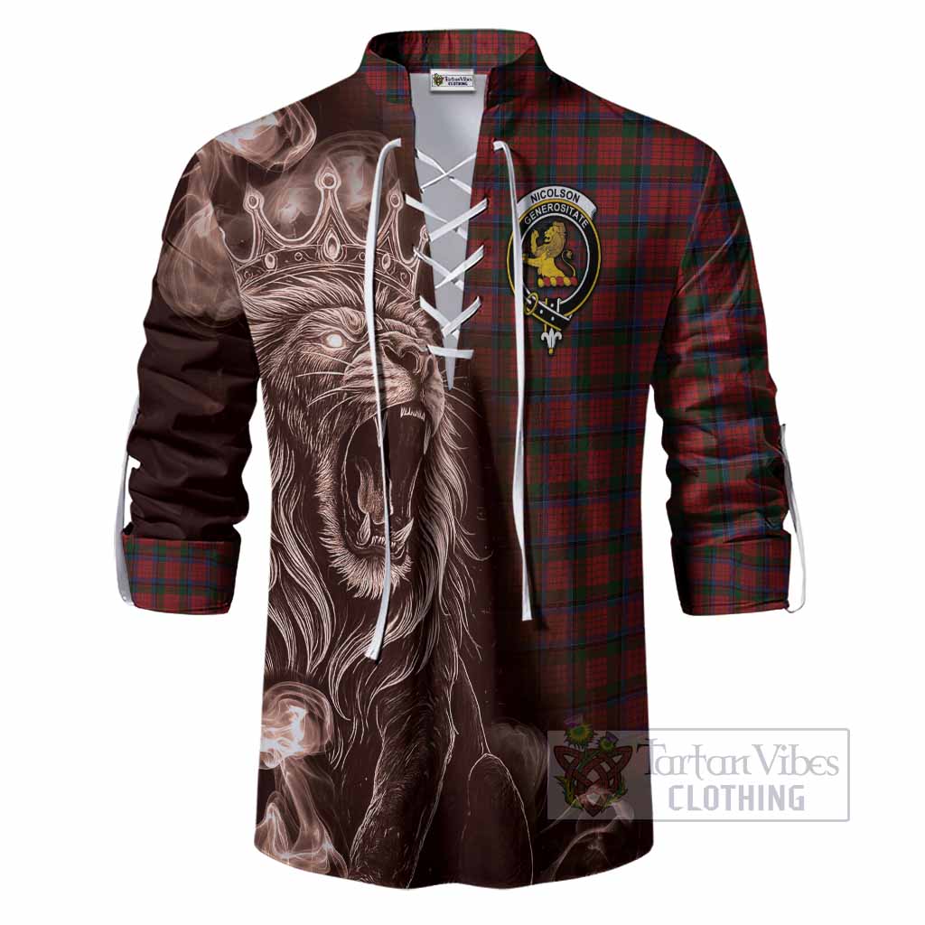 Nicolson Tartan Ghillie Shirt Roaring Lion Heritage