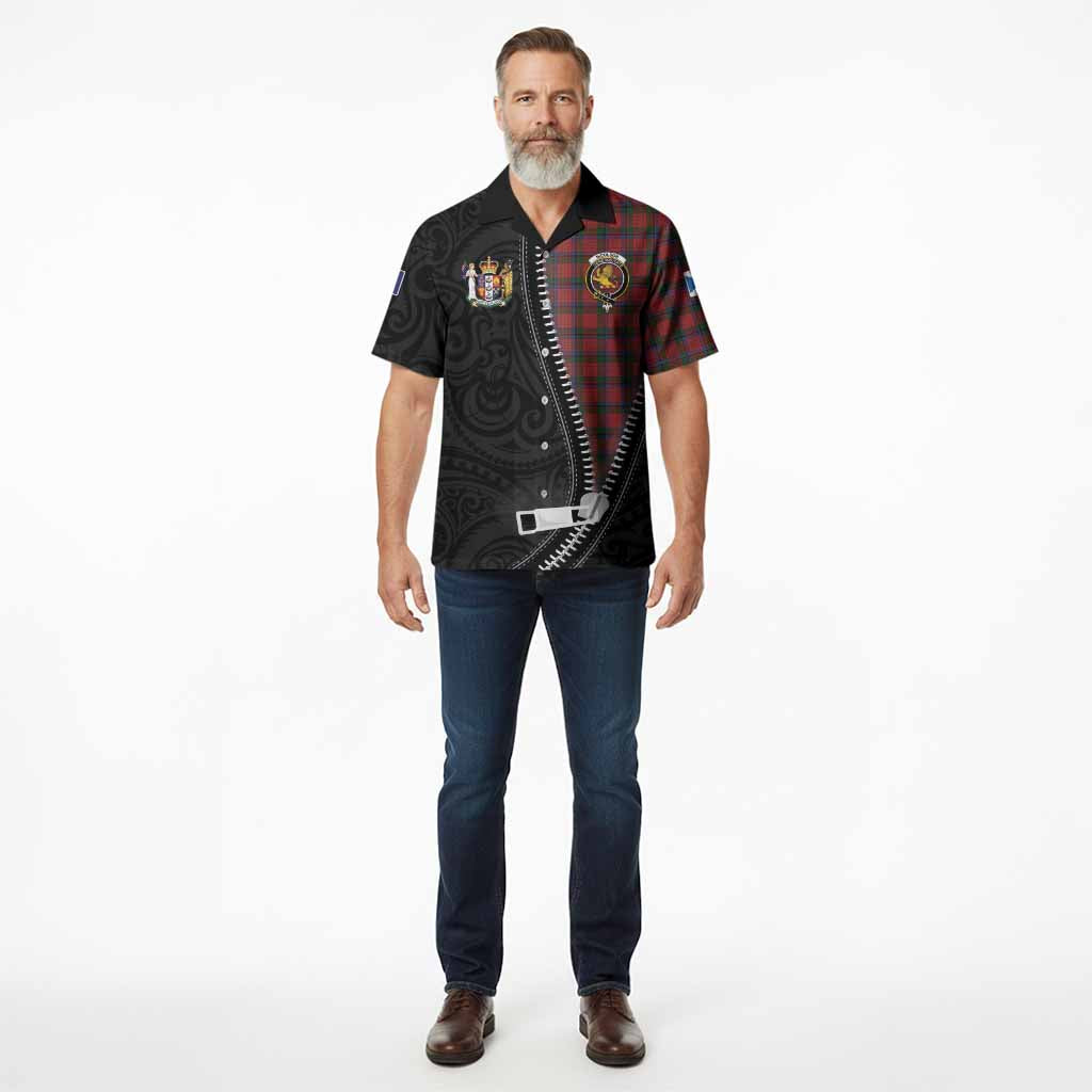 Nicolson Tartan Hawaiian Shirt New Zealand Pattern Unique Zipper Stylized