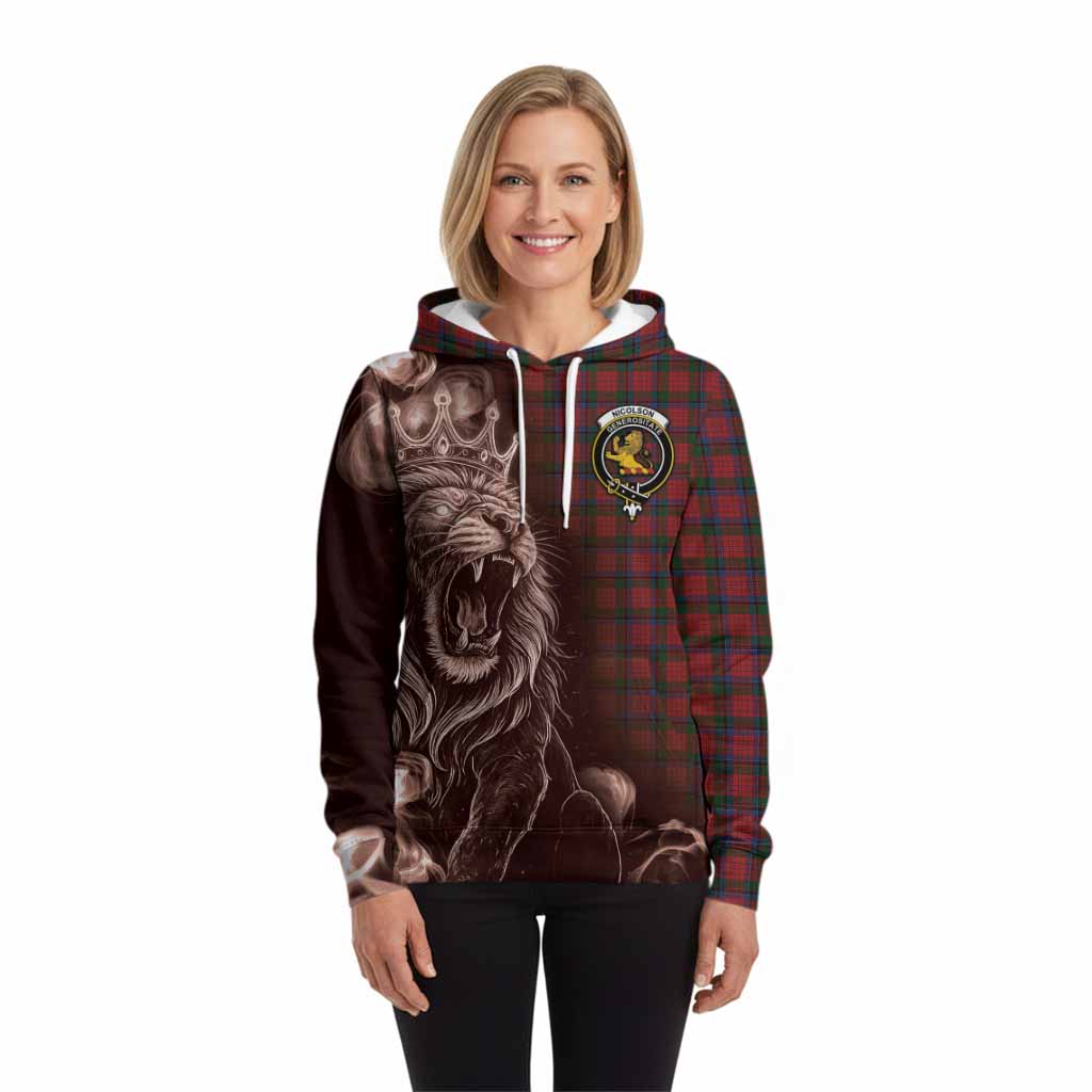 Nicolson Tartan Hoodie Roaring Lion Heritage