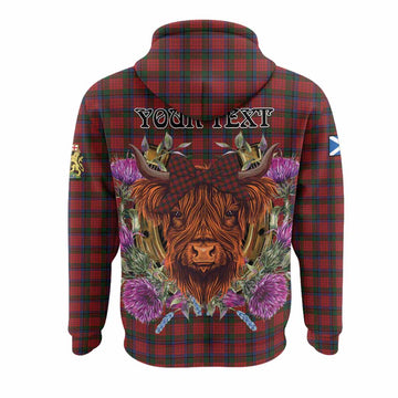Nicolson Tartan Hoodie Scottish Thistle Heilan Coo