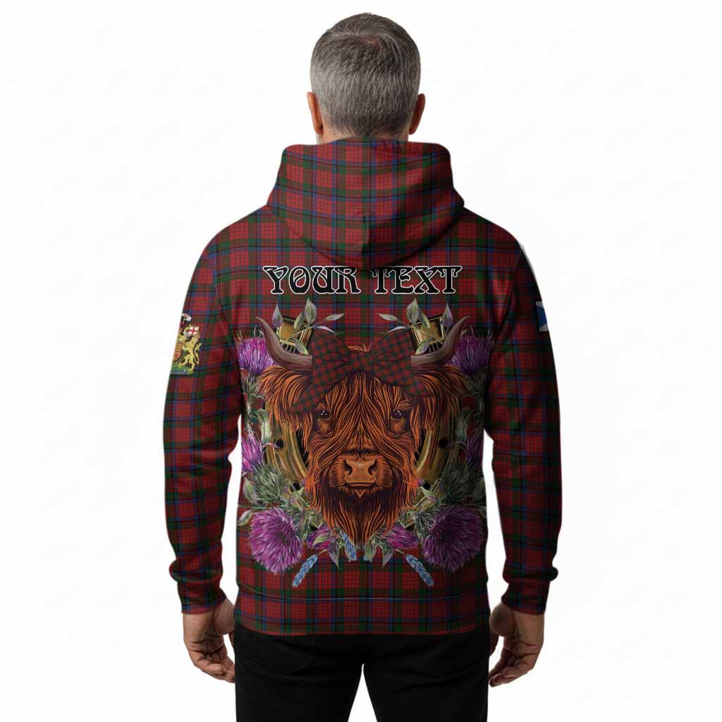 Nicolson Tartan Hoodie Scottish Thistle Heilan Coo
