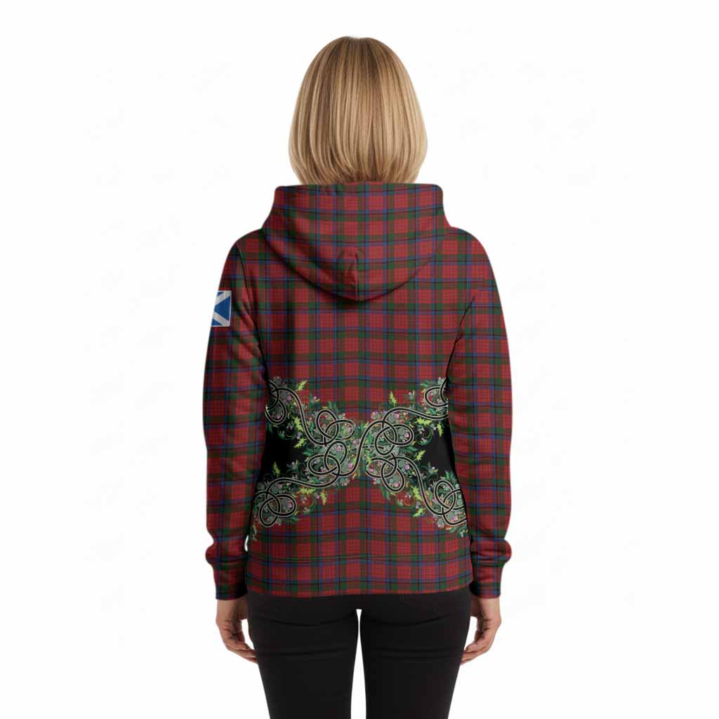 Nicolson Tartan Hoodie Thistle Scottish Spirit