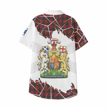 Nicolson Tartan Kid Hawaiian Shirt with Family Crest and Lion Rampant Grunge Style