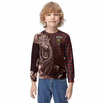 Nicolson Tartan Kid Knitted Sweatshirt Roaring Lion Heritage
