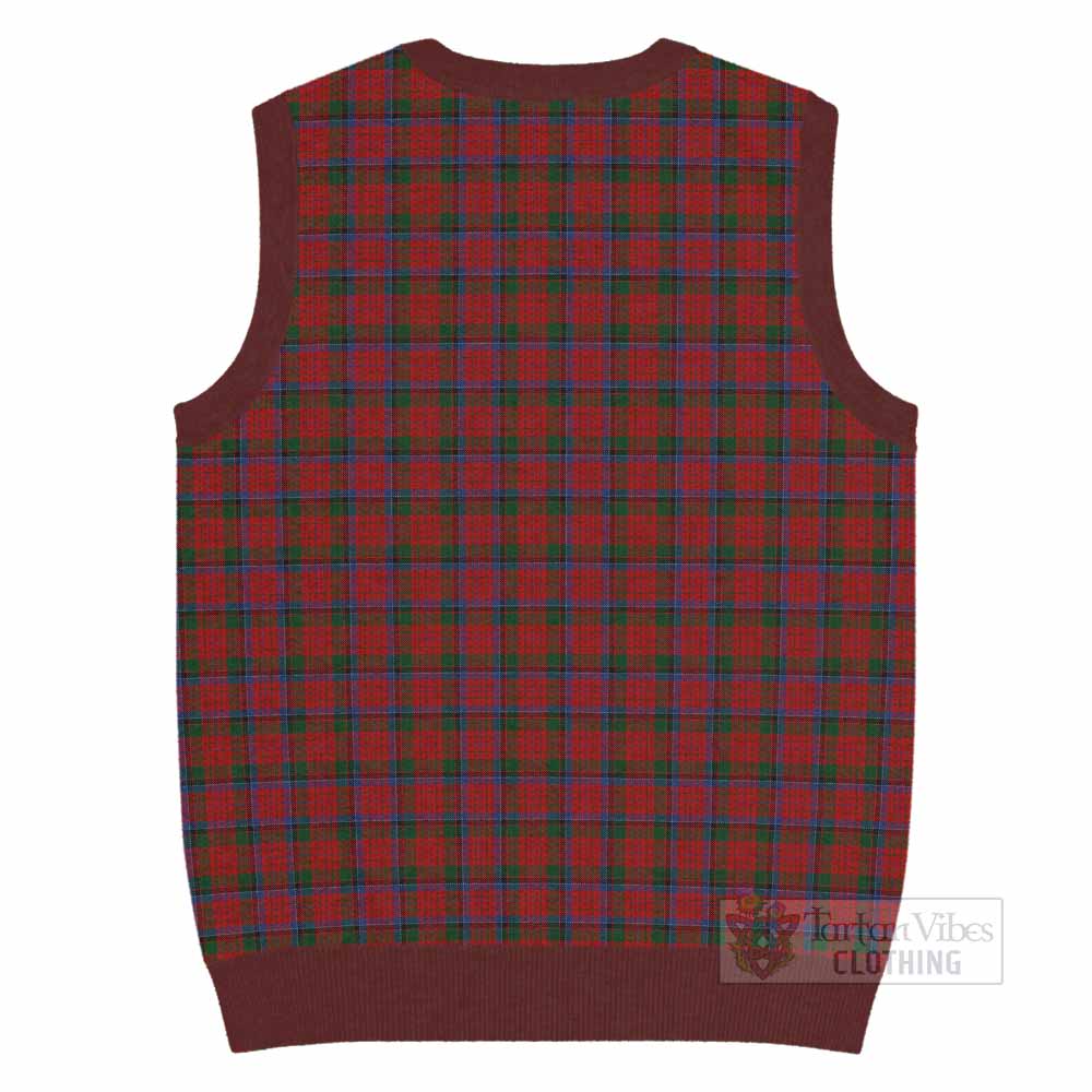 Nicolson Tartan Knitted V-Neck Vest with Family Crest - Tartan Vibes Clothing