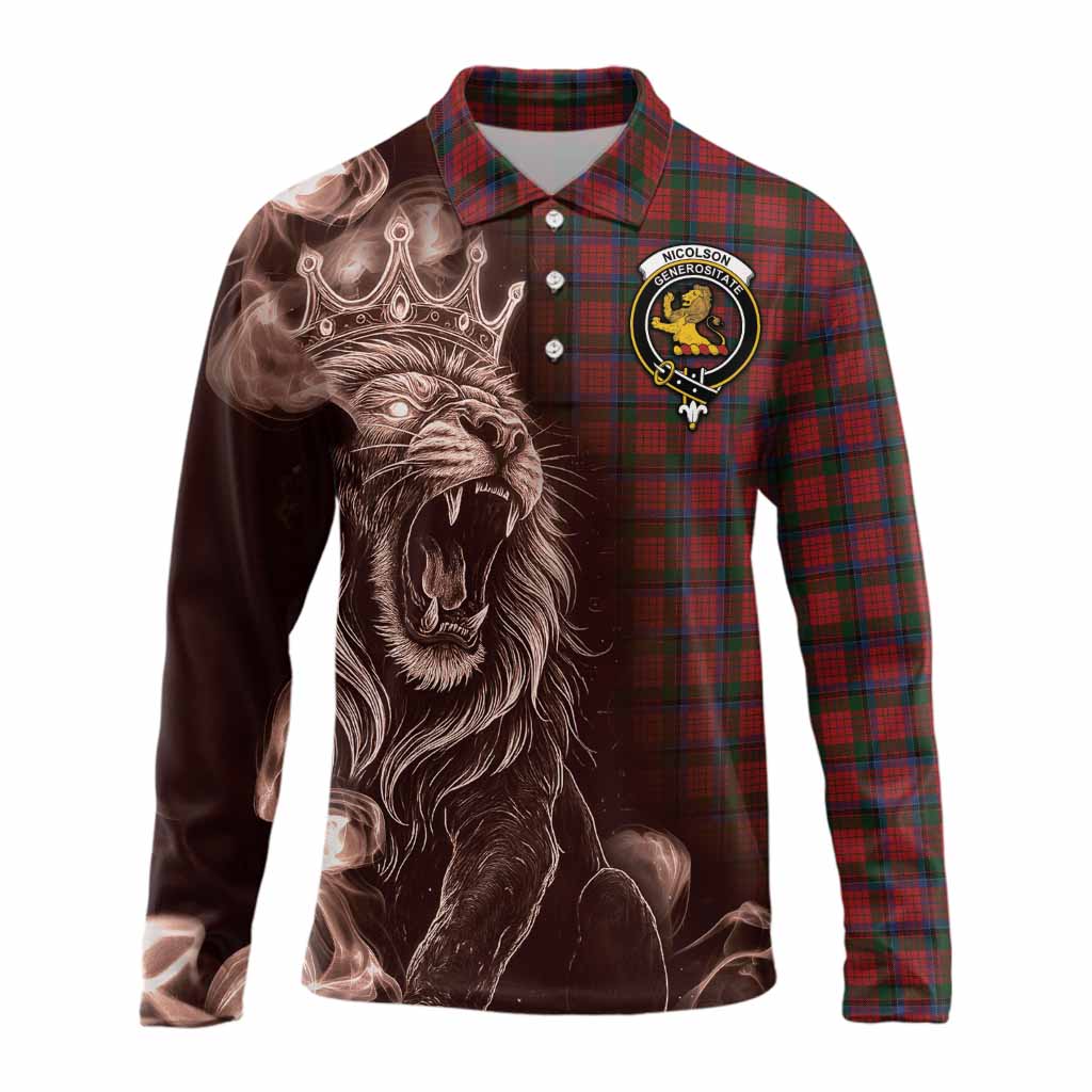 Nicolson Tartan Long Sleeve Polo Shirt Roaring Lion Heritage