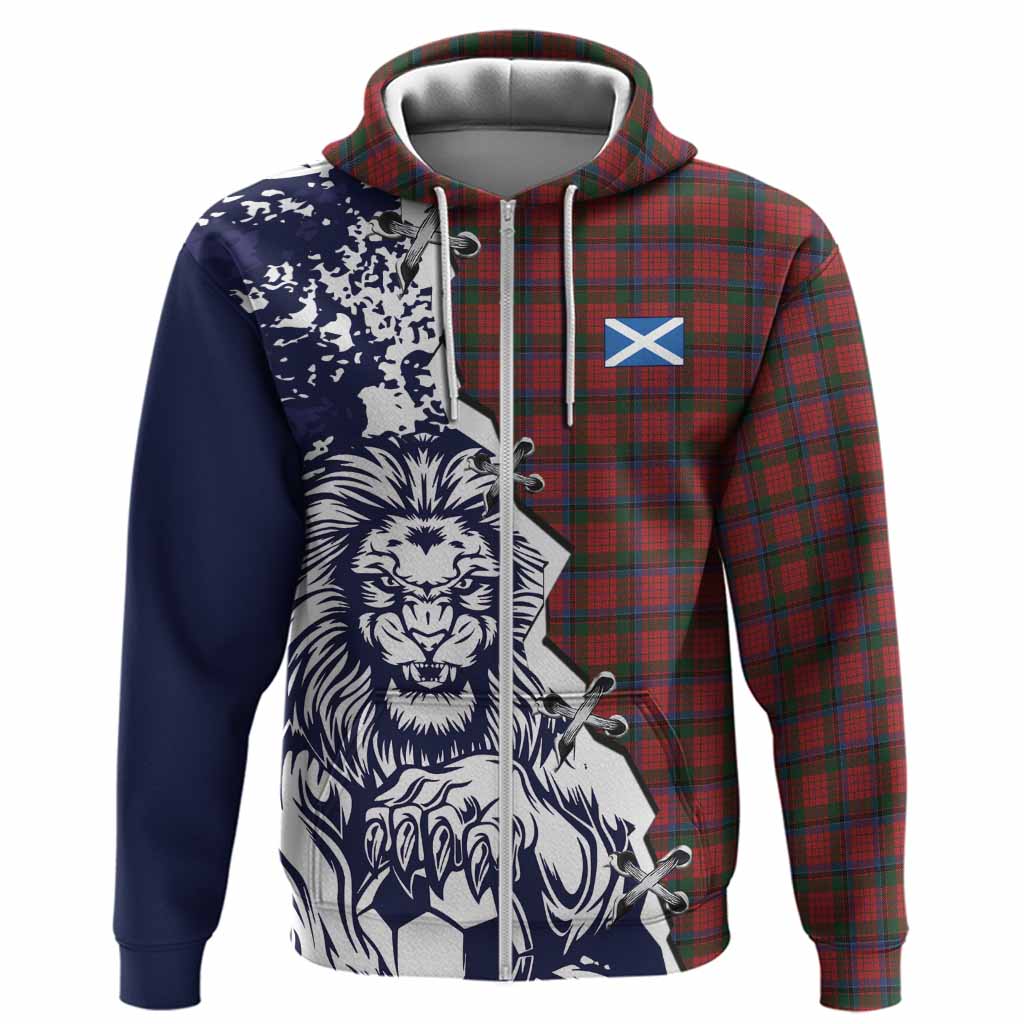 Nicolson Tartan Scottish Hoodie Angry Lion With Soccer Ball Style