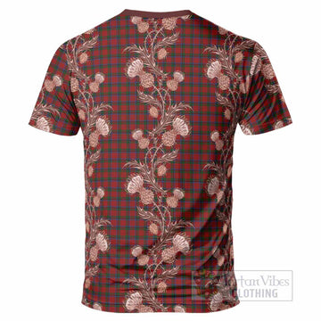 Nicolson Tartan T-Shirt Seamless Scottish Thistle Flowers