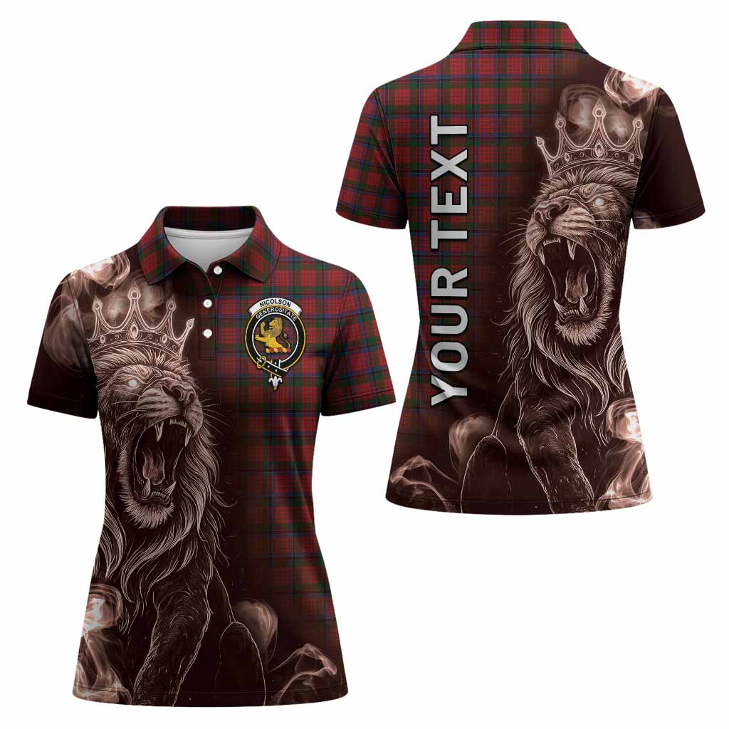 Nicolson Tartan Women Polo Shirt Roaring Lion Heritage