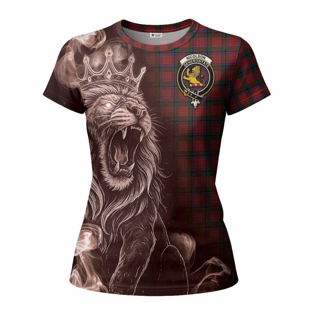 Nicolson Tartan Women T shirt Roaring Lion Heritage
