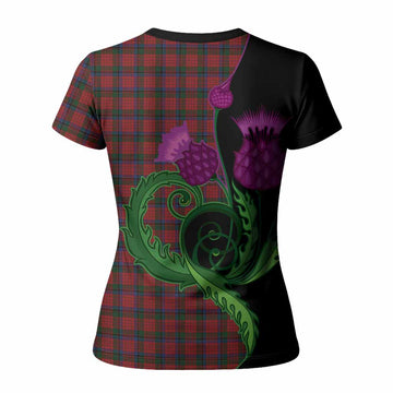 Nicolson Tartan Women T shirt Traditional Scottish Thistle