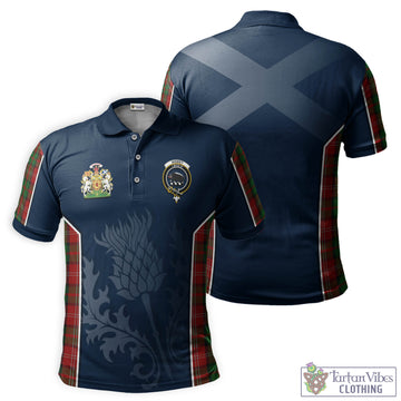 Nisbet Tartan Men's Polo Shirt with Family Crest and Scottish Thistle Vibes Sport Style