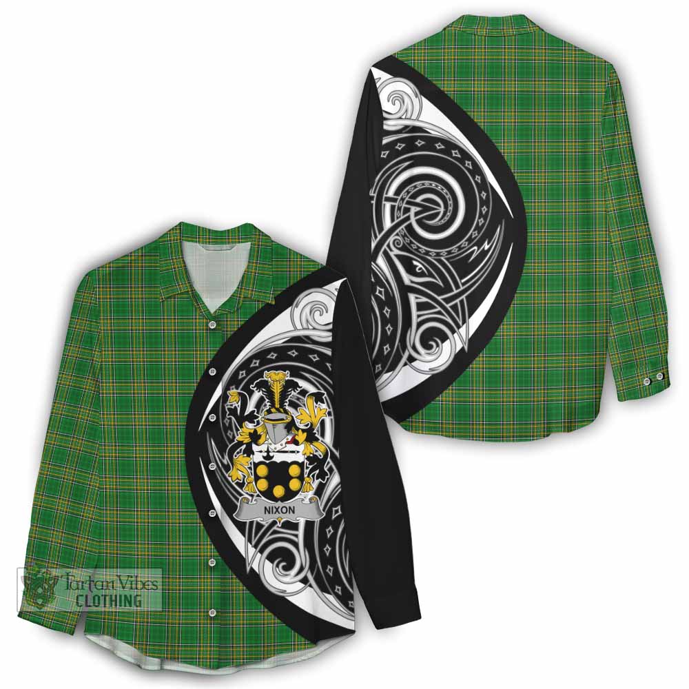 Nixon Irish Clan Women's Casual Shirt Celtic Circle Style - Tartan Vibes Clothing