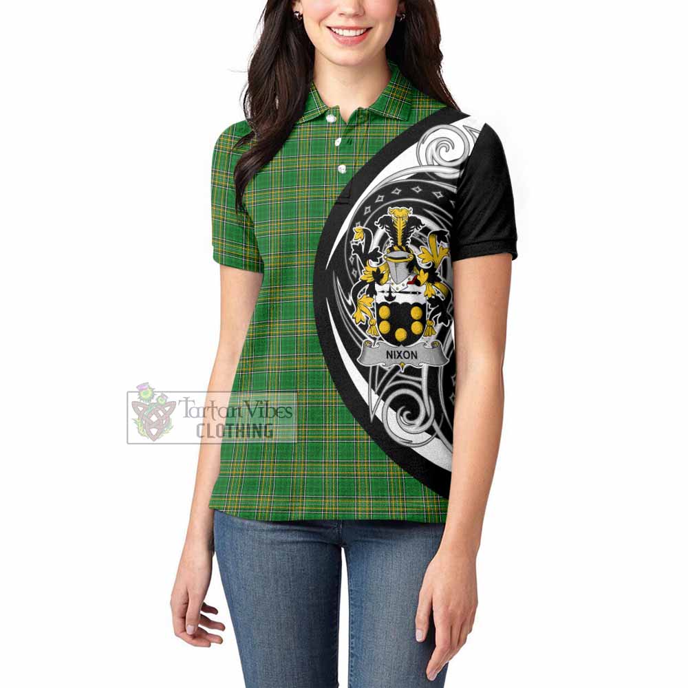 Nixon Irish Clan Women's Polo Shirt Celtic Circle Style - Tartan Vibes Clothing