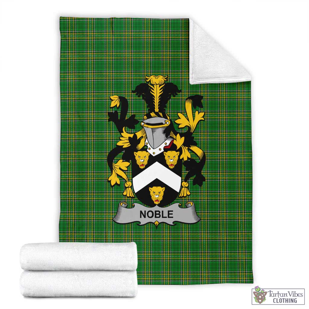 Noble Irish Clan Tartan Blanket with Coat of Arms X-Large 59 x 79 inches 150 x 200 cm - Tartan Vibes Clothing