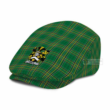 Tartan Vibes Clothing Noble Irish Clan Tartan Jeff Hat with Coat of Arm