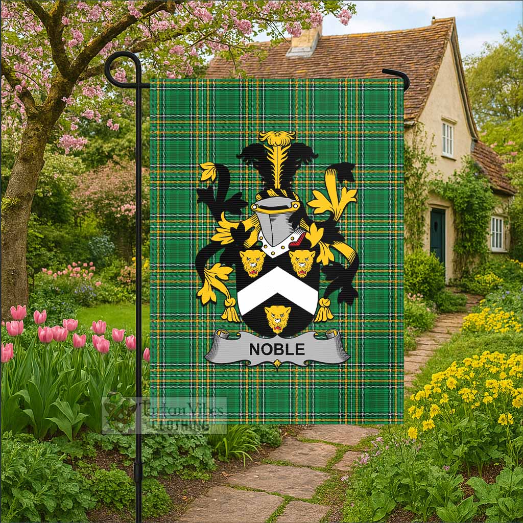 Noble Irish Clan Tartan Flag with Coat of Arms