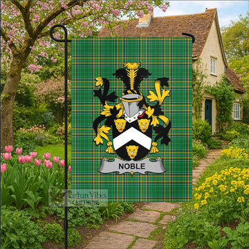 Noble Irish Clan Tartan Garden Flag with Coat of Arms