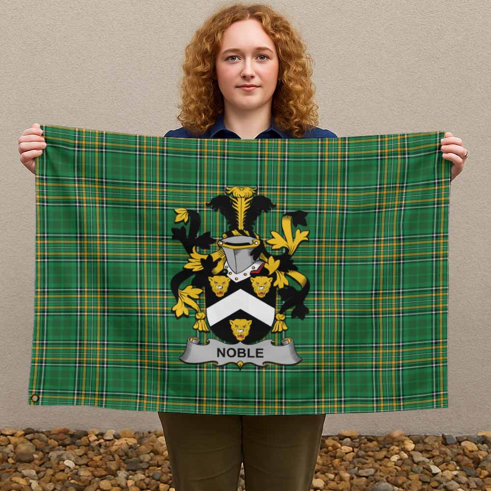 Tartan Vibes Clothing Noble Irish Clan Tartan House Flag with Coat of Arms