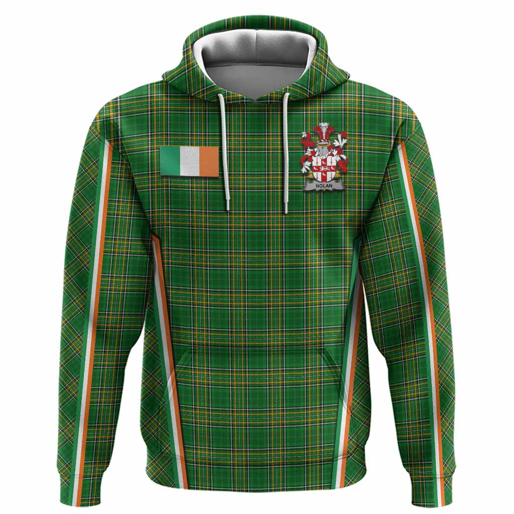 Nolan Irish Clan Coat of Arm Tartan Hoodie Flag Style