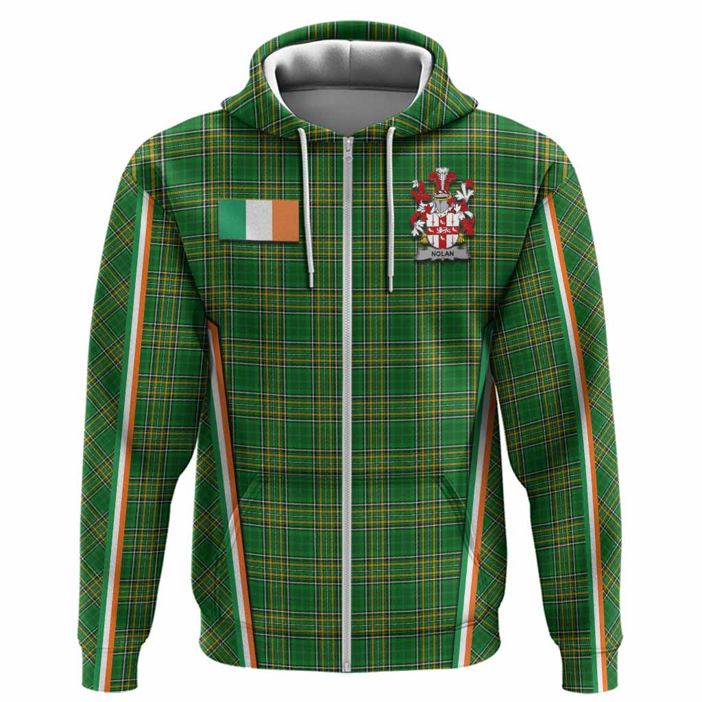 Nolan Irish Clan Coat of Arm Tartan Hoodie Flag Style