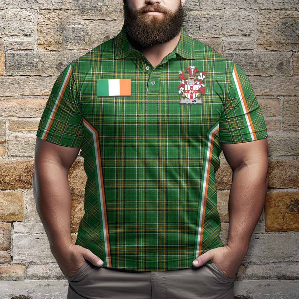 Nolan Irish Clan Coat of Arm Tartan Polo Shirt Flag Style