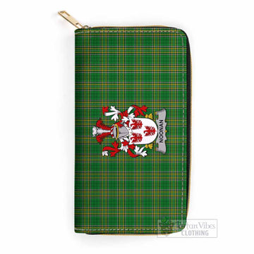 Noonan Irish Clan Tartan Women's Leather Wallet with Coat of Arms One Size 19.7*10.5*3.5 cm - Tartan Vibes Clothing