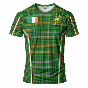 Noone Irish Clan Coat of Arm Tartan T-Shirt Flag Style