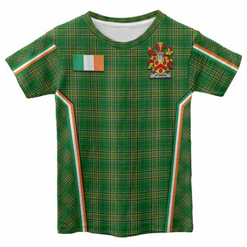 Norman Irish Clan Coat of Arm Tartan Kid T-shirt Flag Style