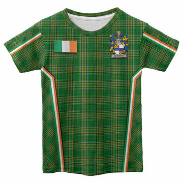 Norreys Irish Clan Coat of Arm Tartan Kid T-shirt Flag Style
