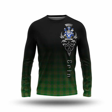 Tartan Vibes Clothing Norris Irish Clan Long Sleeve T-Shirt with Coat of Arms Erin Go Bragh Celtic Inspired