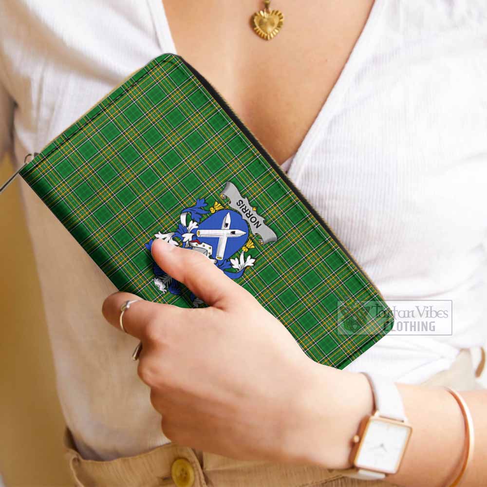 Norris Irish Clan Tartan Women's Leather Wallet with Coat of Arms - Tartan Vibes Clothing
