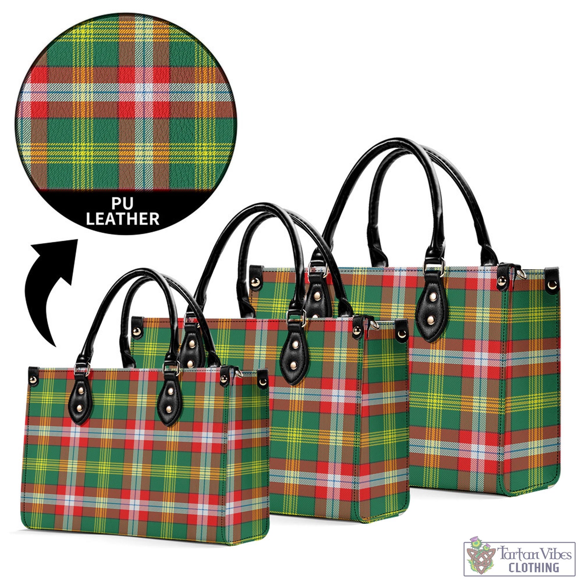 Tartan Vibes Clothing Northwest Territories Canada Tartan Luxury Leather Handbags