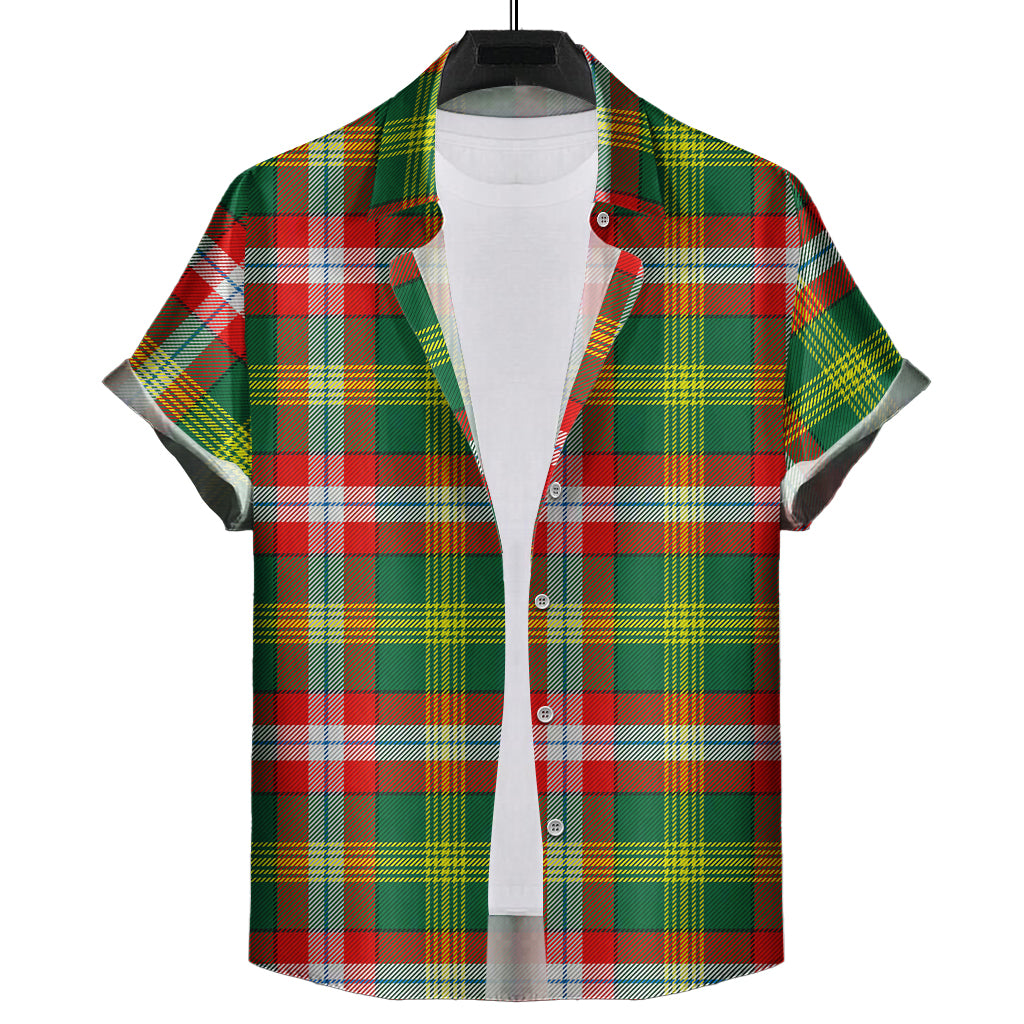 northwest-territories-canada-tartan-short-sleeve-button-down-shirt