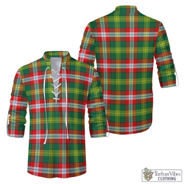 Northwest Territories Canada Tartan Men's Scottish Traditional Jacobite Ghillie Kilt Shirt