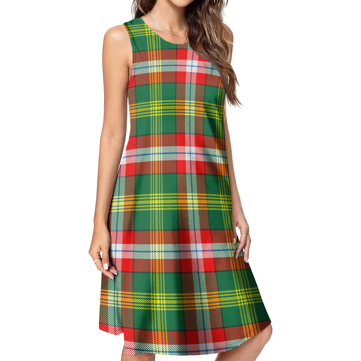 Northwest Territories Canada Tartan Womens Casual Dresses - Tartanvibesclothing